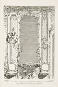 Project for a Mirror Frame for a Large Cabinet Made for Portugal; Project for a Mirror Frame with Various Designs